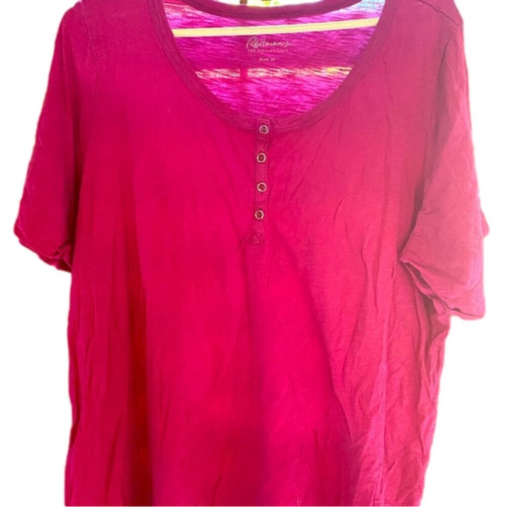 REITMANS 2X Pink Dressy Tee